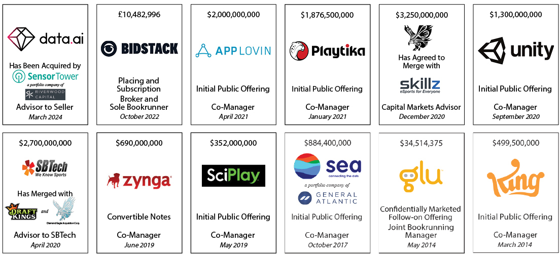 Select Gaming and Digital Entertainment Transactions