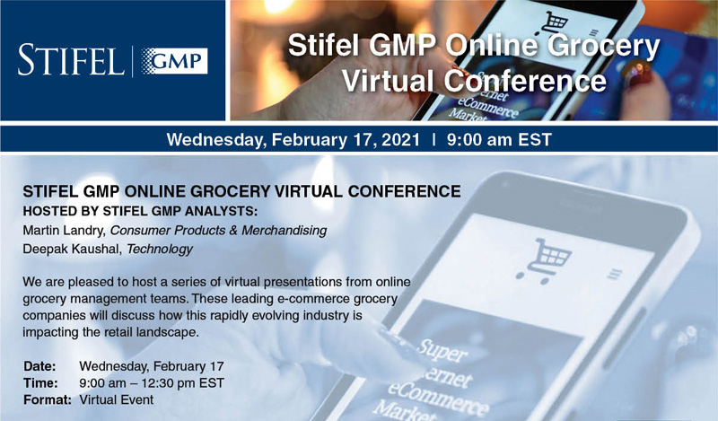 Stifel GMP Online Grocery Virtual Conference