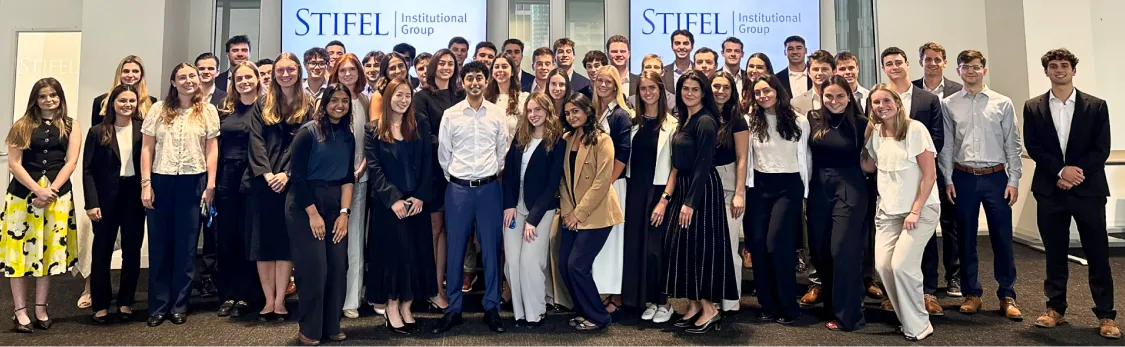 Large group of Stifel Institutional interns