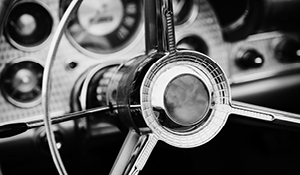 vintage car steering wheel