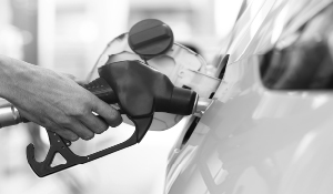 Filling up the gas tank of a car